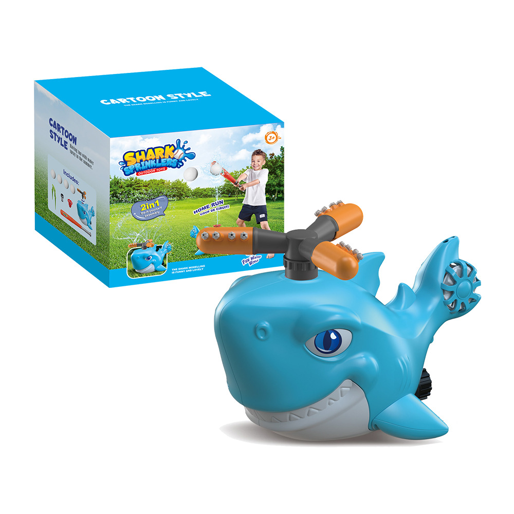 Kids Outdoor Yard Tools - Cartoon Shark Sprinkler Outdoor Backyard Garden