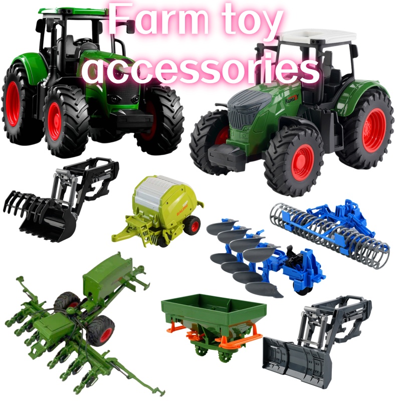 Kids Outdoor Entertainment - 1:24 Inertial Farm Tractor with Detachable