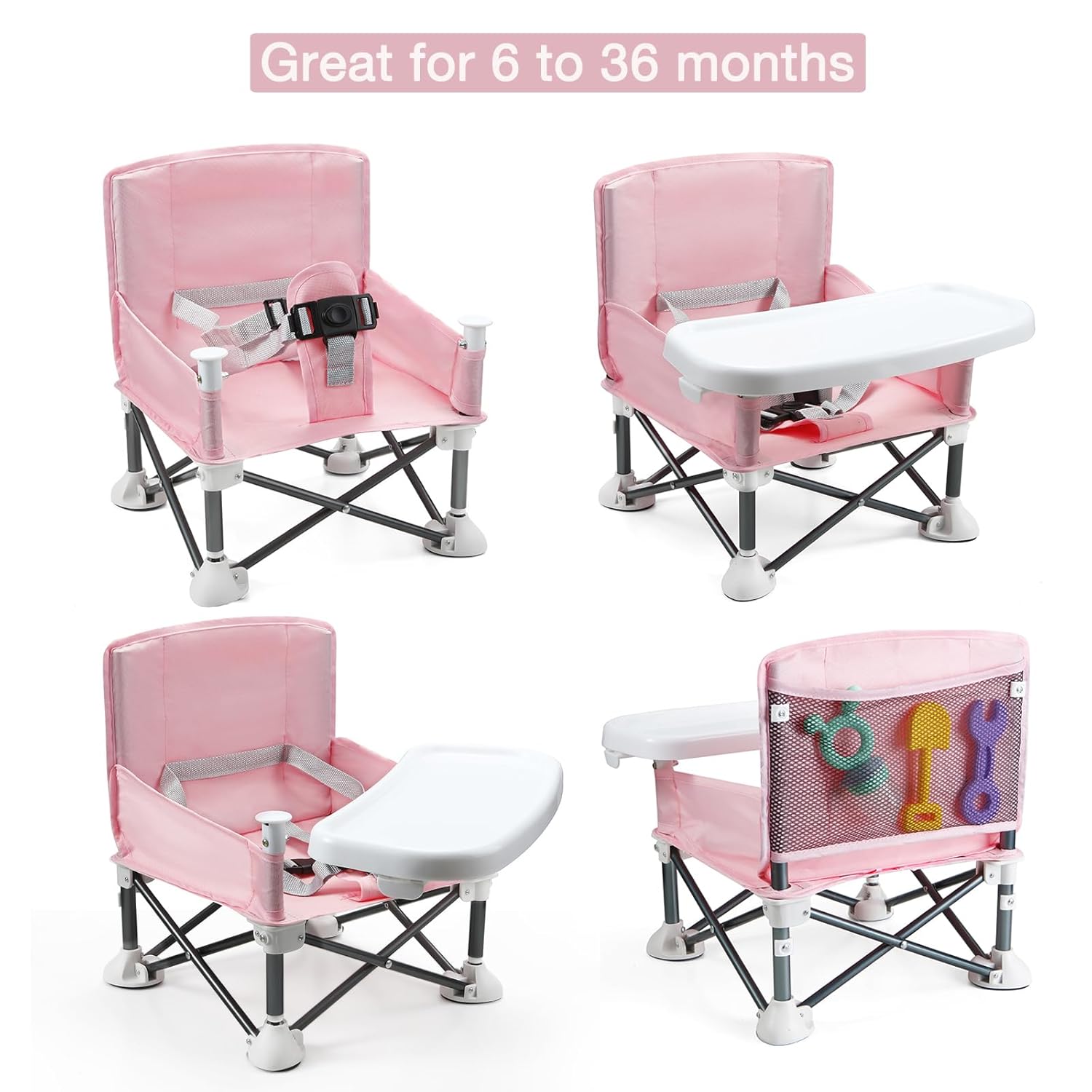 Kids Outdoor Lawn Chair - Portable Baby Seat Travel Compact Fold