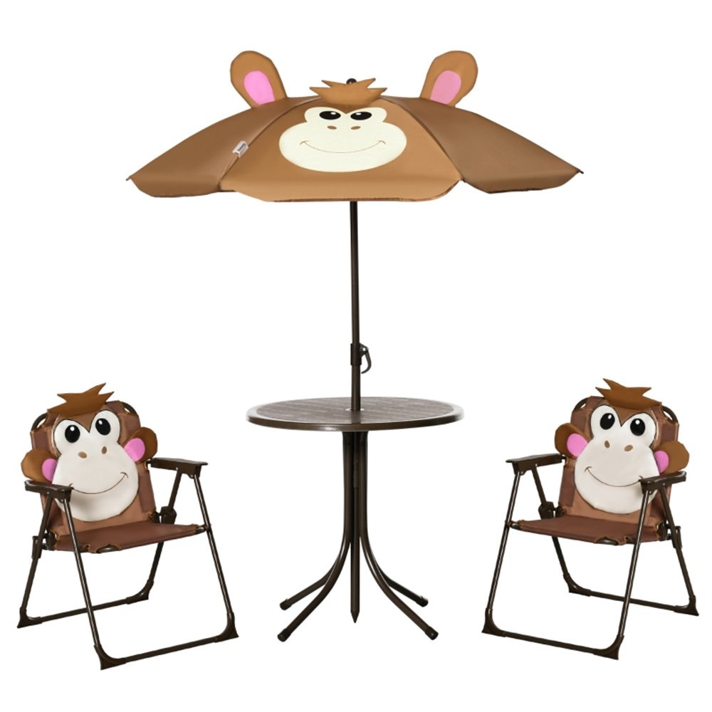 Kids Outdoor Lawn Chair - Cute Monkey Kids Patio Table Chair