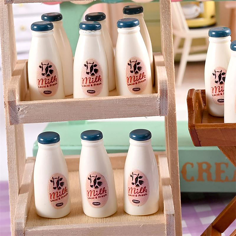 Kids Outdoor Mud Kitchen Accessories - 5/10PCS Miniature Food Model Toy Milk