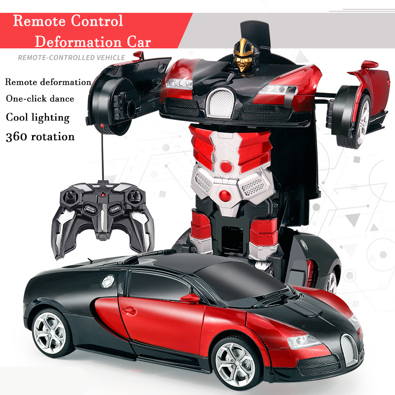 Kids Outdoor Entertainment - 2in1 Electric RC Car Transformation Robots