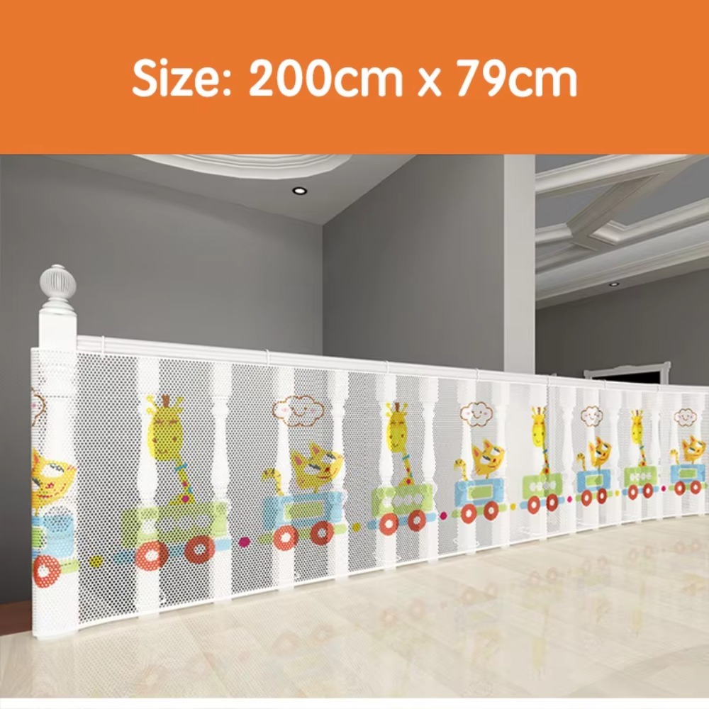 Kids Outdoor Fence - Mesh Children's Safety Barrier Stair Protection