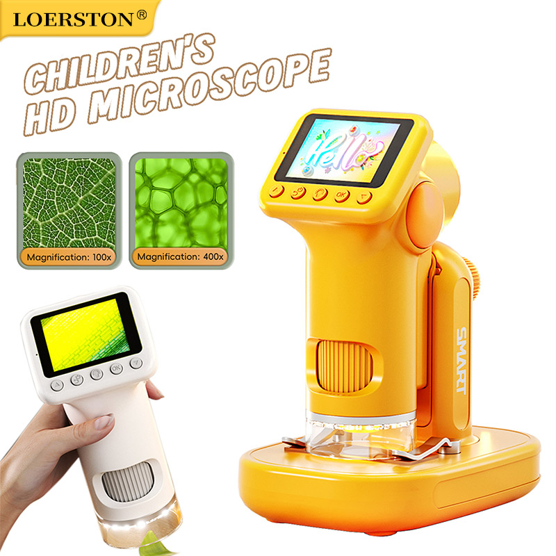 Kids Outdoor Microscope - 1600X Handheld Microscope 2 Inch Screen
