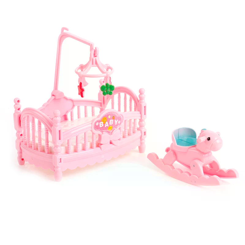 Kids Outdoor Furniture Set - Miniature Crib Wooden Horse Set Outdoor
