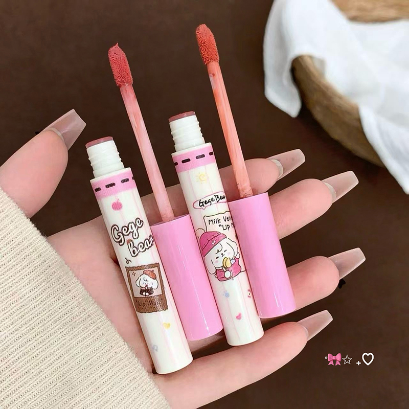 Gege Bear 6PC Velvet Lip Mud S - đánh giá và giá Muddy Puddle Suit
