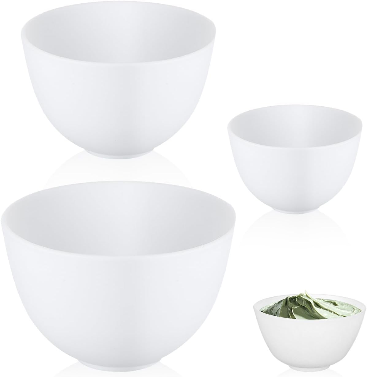 3pcs/set Silicone Bowls White  - đánh giá và giá Muddy Puddle Suit