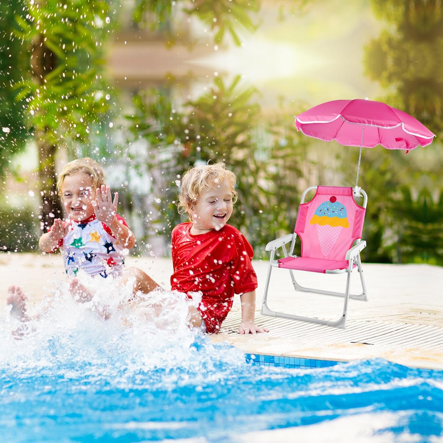 1 Set Folding Beach Chair with - đánh giá và giá Kids Outdoor Lounge Furniture