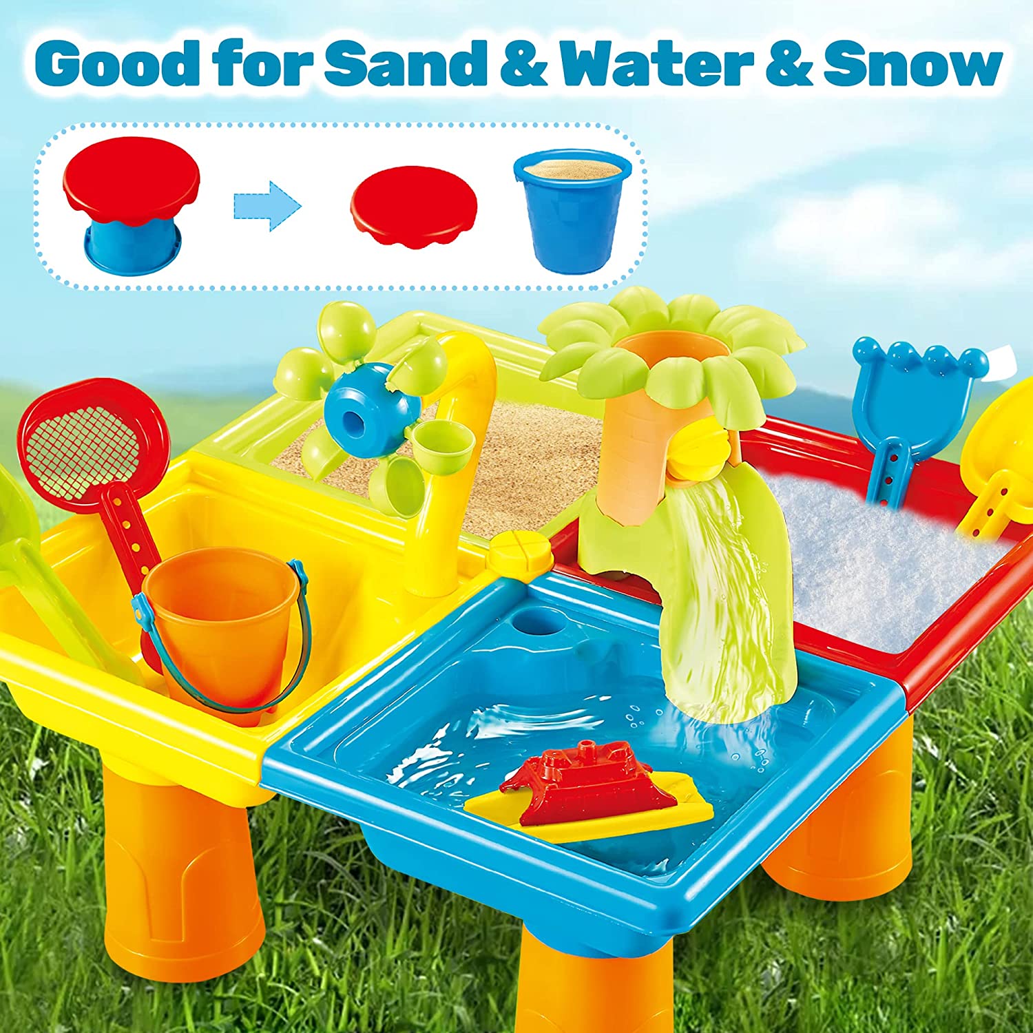 Beach Table Sand Play Toys Chi - đánh giá và giá Kids Outdoor Play Table