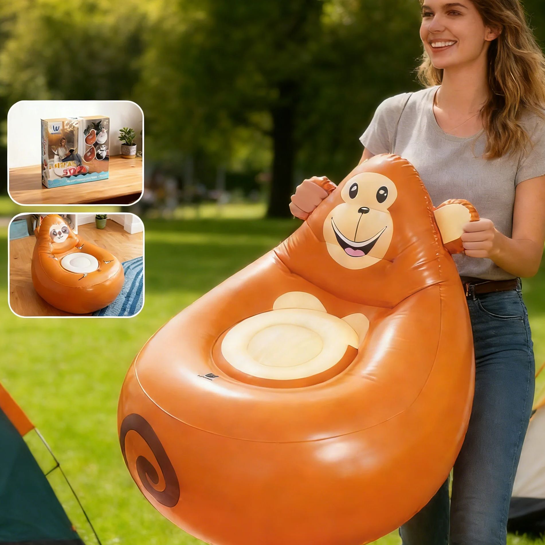 Inflatable Lazy Sofa Kids Cart - đánh giá và giá Kids Outdoor Lounge Furniture