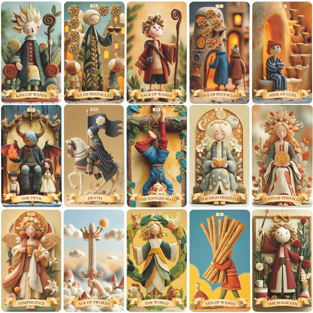 78 Tarot Cards Set, 13x8 Cm Th - đánh giá và giá Muddy Puddle Suit