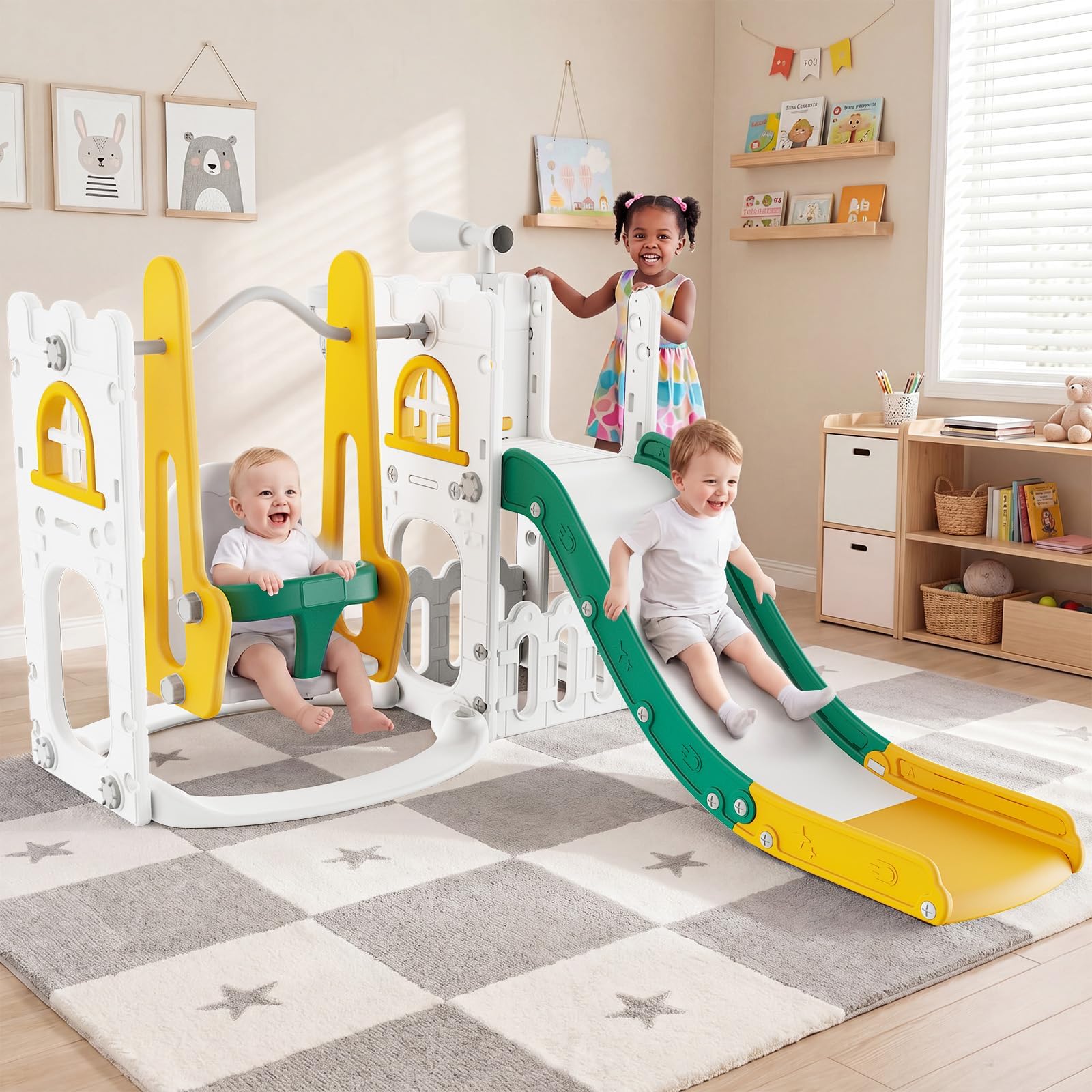 7 in 1 Toddler Slide And Swing - đánh giá và giá Kids Outdoor Swing