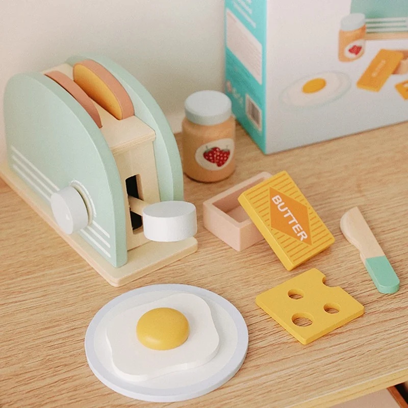 Wooden Simulation Toaster Toy  - đánh giá và giá Kids Outdoor Mud Kitchen Accessories