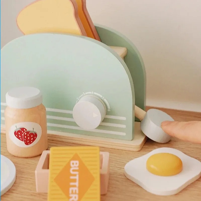 Wooden Simulation Toaster Toy  - đánh giá và giá Kids Outdoor Mud Kitchen Accessories
