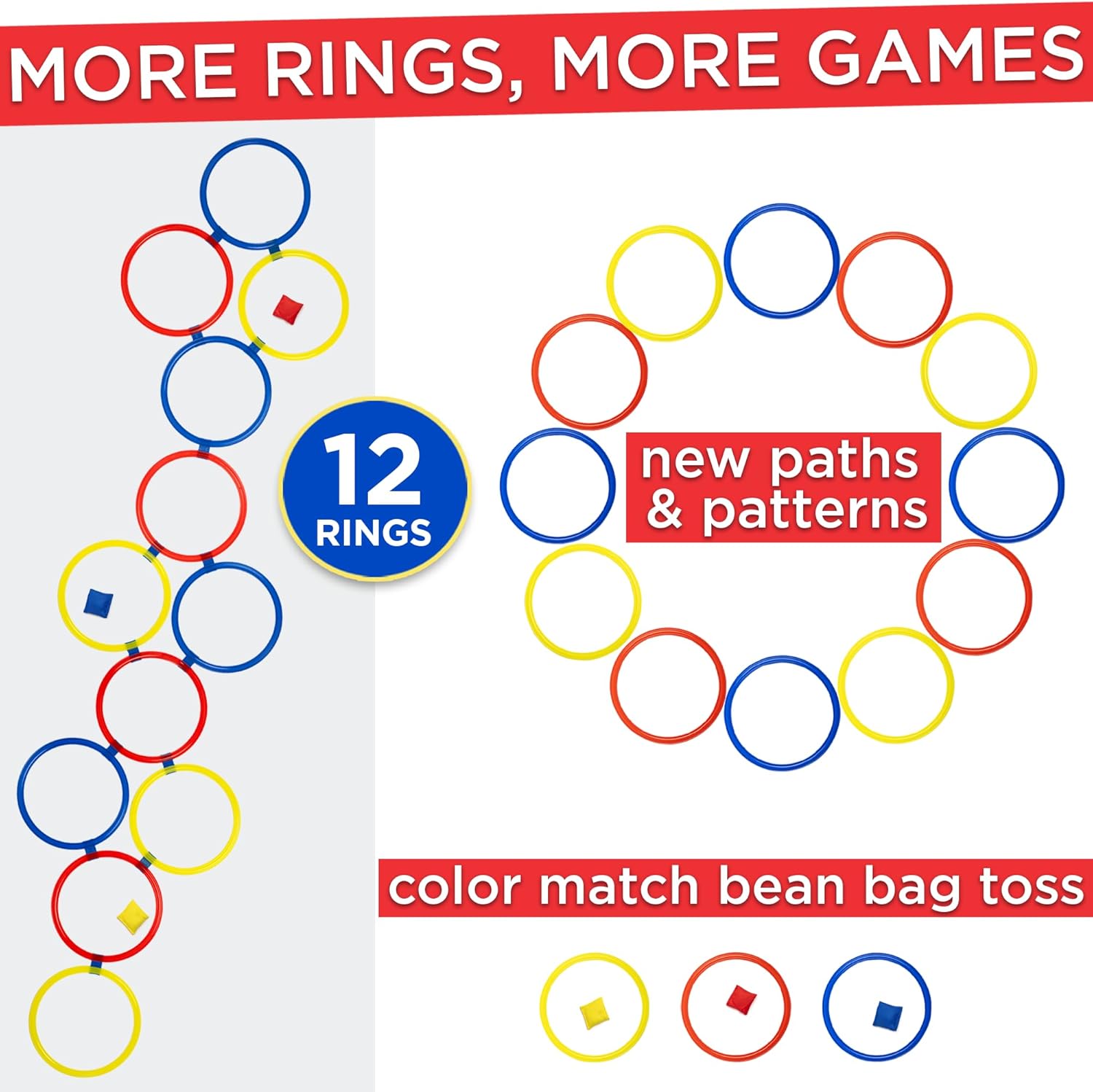 Hopscotch Rings, 12 x 11 Inch  - đánh giá và giá Kids Outdoor Bean Bag
