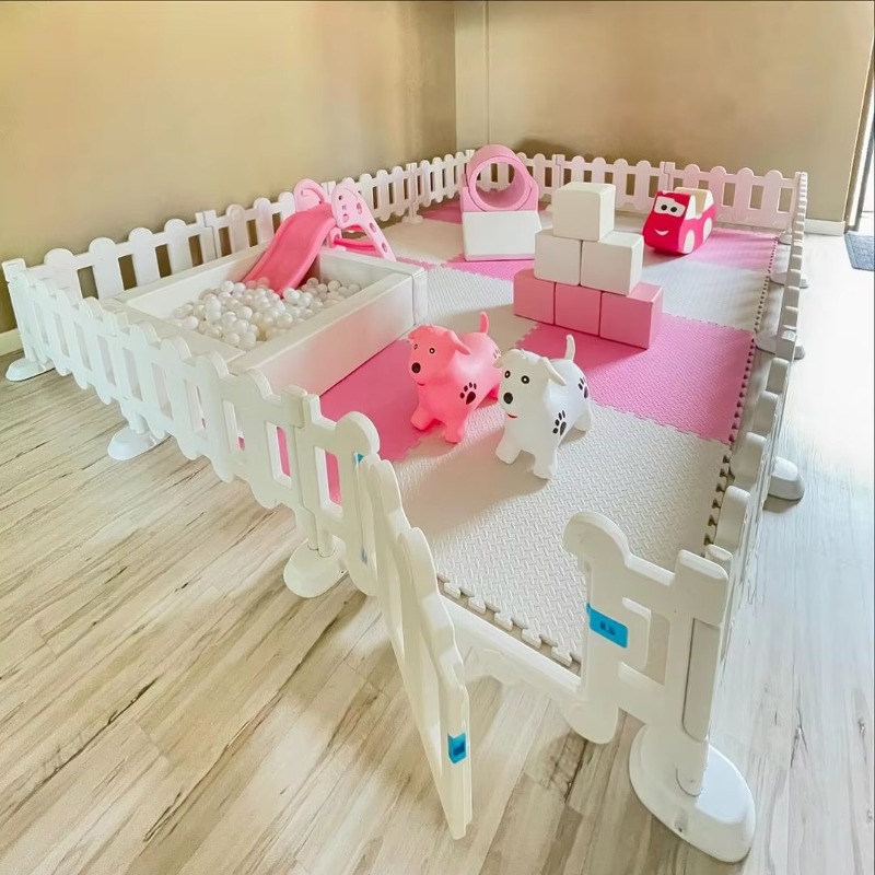 Easy-to-install portable plast - đánh giá và giá Kids Outdoor Fence