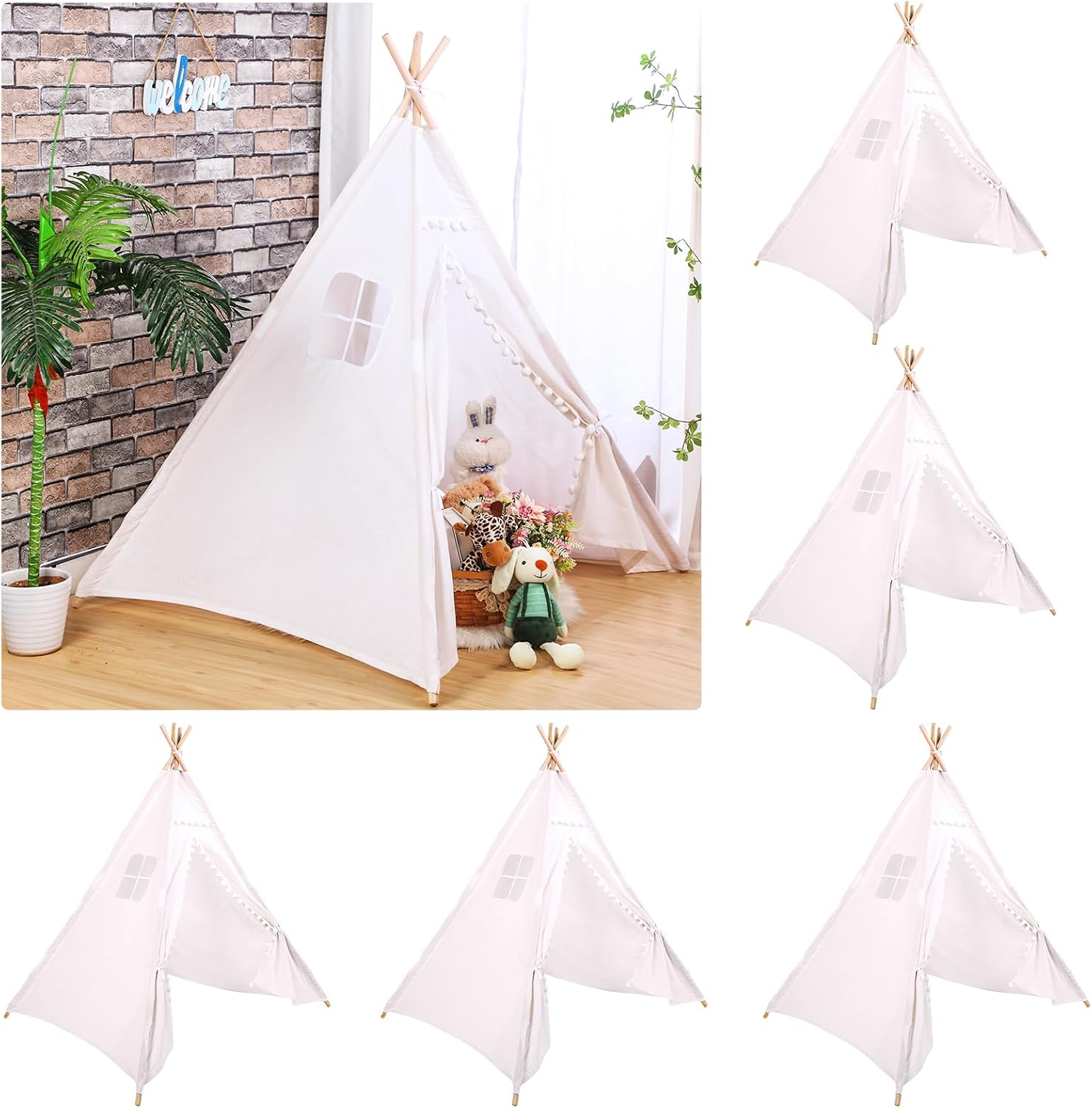 Windyun 6 Pcs Kids Teepee Tent - đánh giá và giá Kids Outdoor Teepee