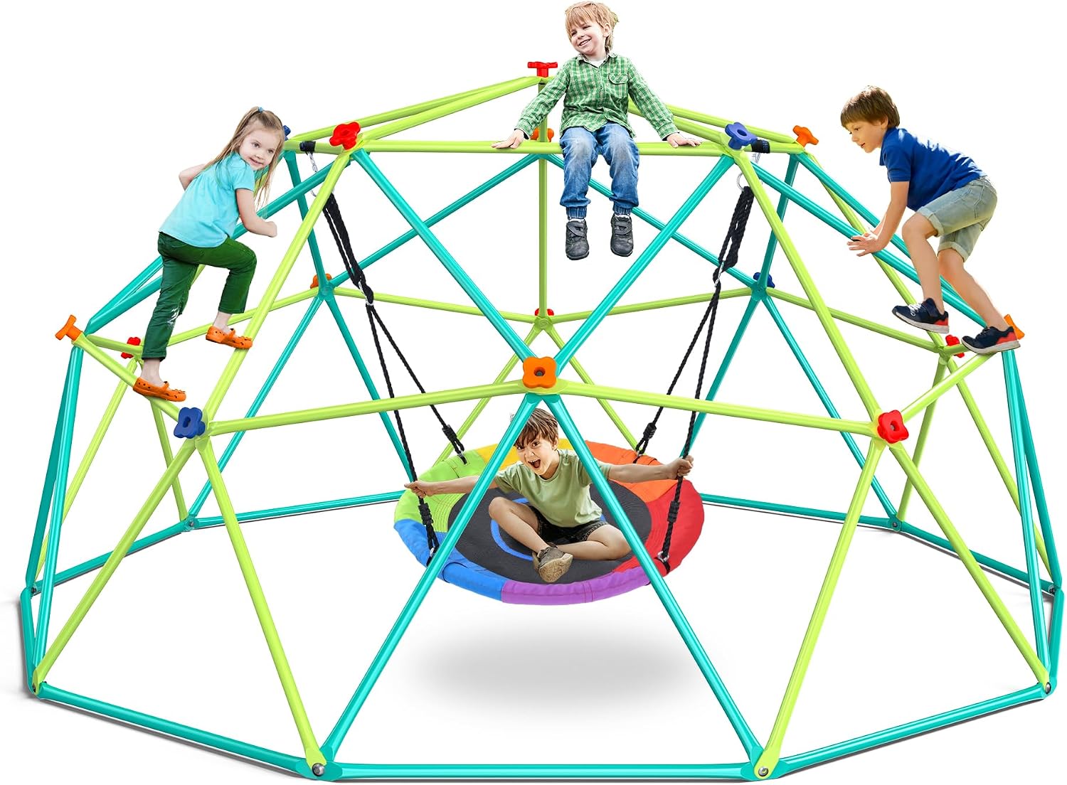 10 ft Climbing Dome Swing Set  - đánh giá và giá Kids Outdoor Swing