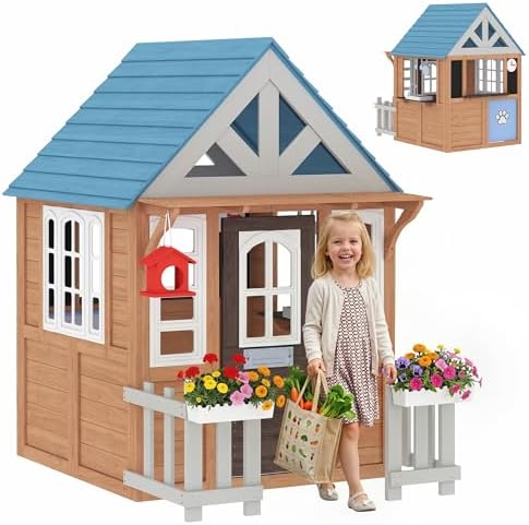 Outdoor Playhouse with Pet Doo - đánh giá và giá Kids Outdoor Fence