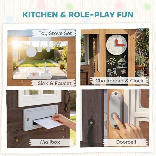 Outdoor Playhouse with Pet Doo - đánh giá và giá Kids Outdoor Fence