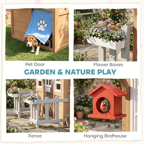 Outdoor Playhouse with Pet Doo - đánh giá và giá Kids Outdoor Fence