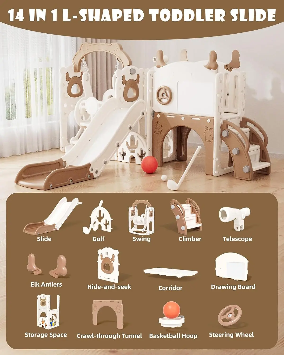 13-in-1 Toddler Slide and Swin - đánh giá và giá Kids Outdoor Swing