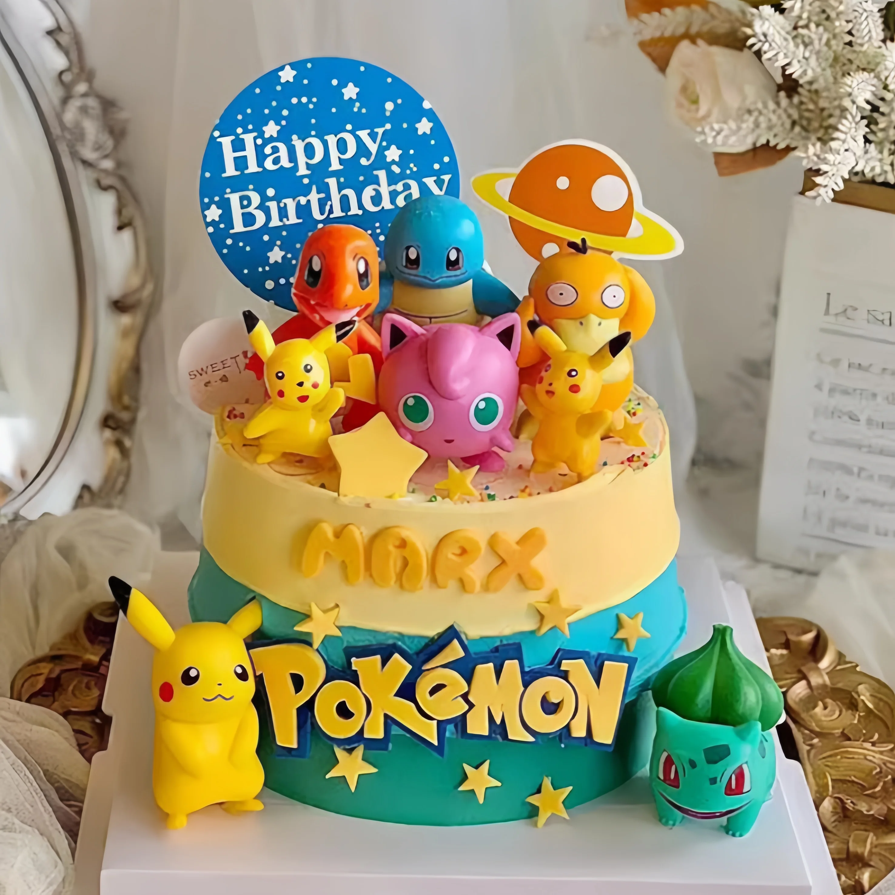 6Pcs/set Pokemon Monster Cake  - đánh giá và giá Kids Outdoor Merry Go Round
