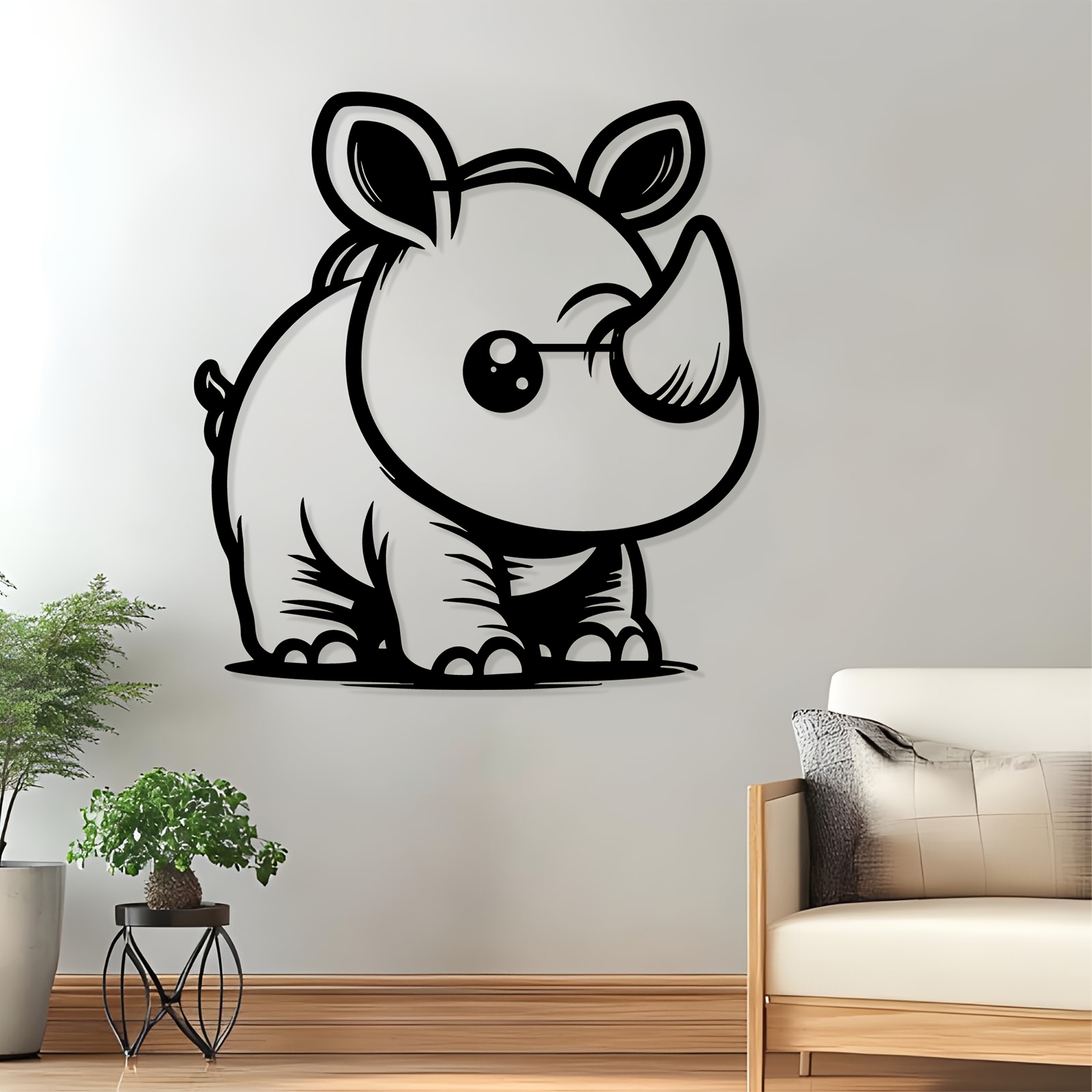Cute Rhino Metal Wall Art, Rus - đánh giá và giá Kids Outdoor Fence