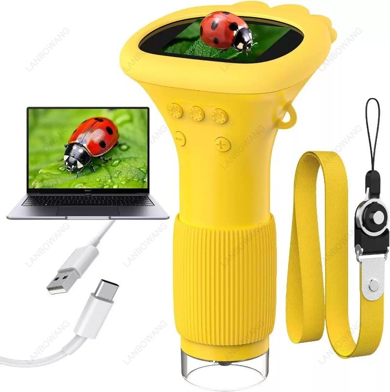 2 Inch IPS Kids Digital Micros - đánh giá và giá Kids Outdoor Microscope