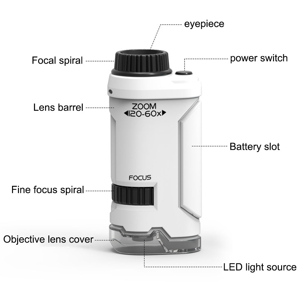 New 60x-120x Handheld Microsco - đánh giá và giá Kids Outdoor Microscope
