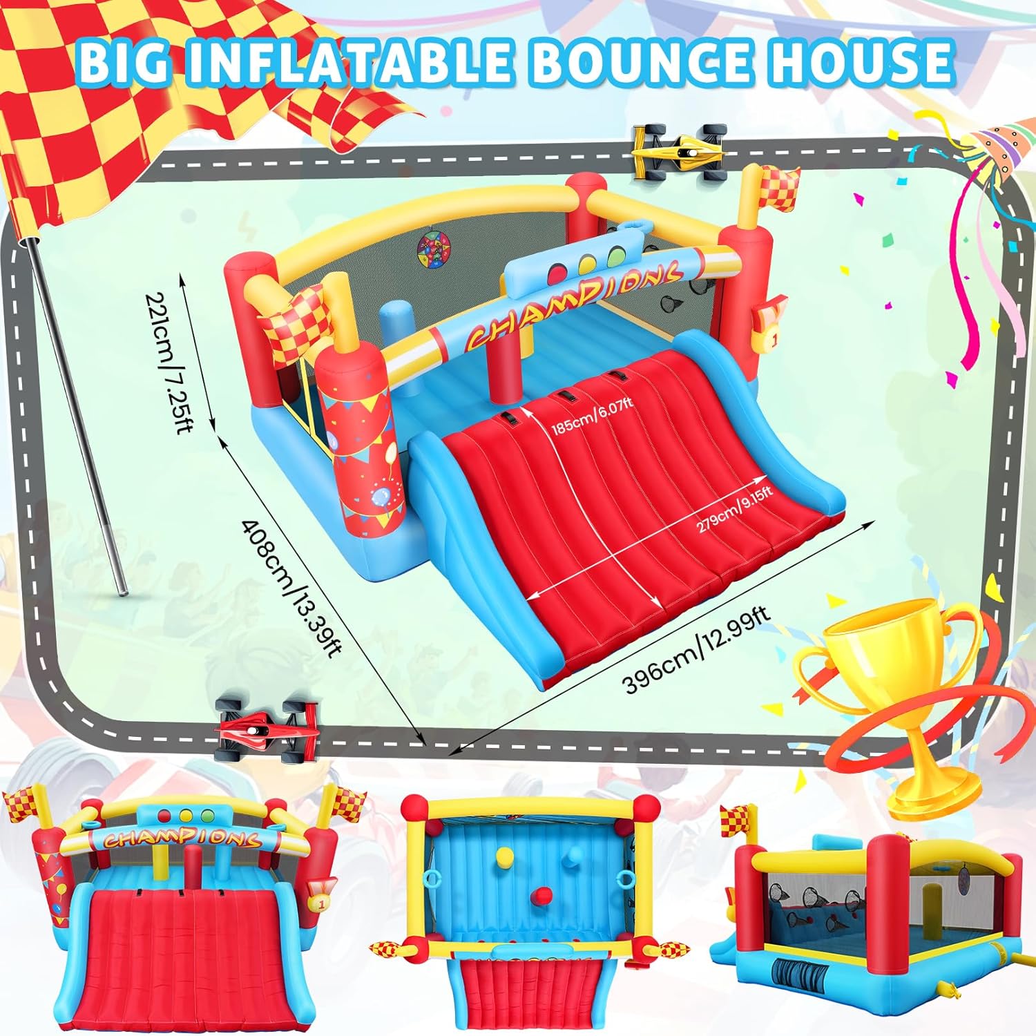 13FT Big Inflatable Bounce Hou - đánh giá và giá Outdoor Games For Kids