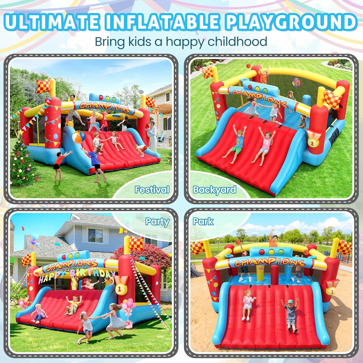 13FT Big Inflatable Bounce Hou - đánh giá và giá Outdoor Games For Kids