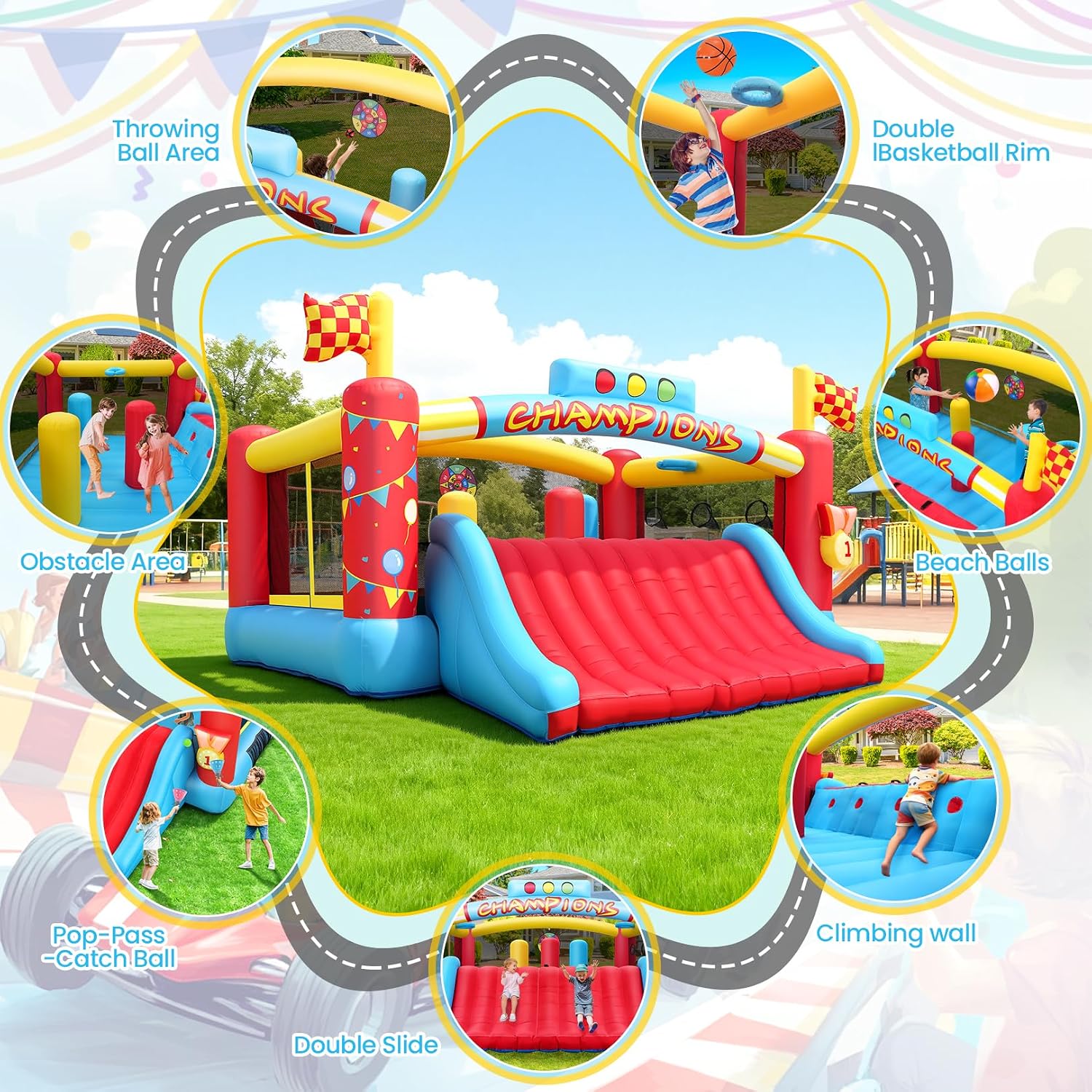 13FT Big Inflatable Bounce Hou - đánh giá và giá Outdoor Games For Kids