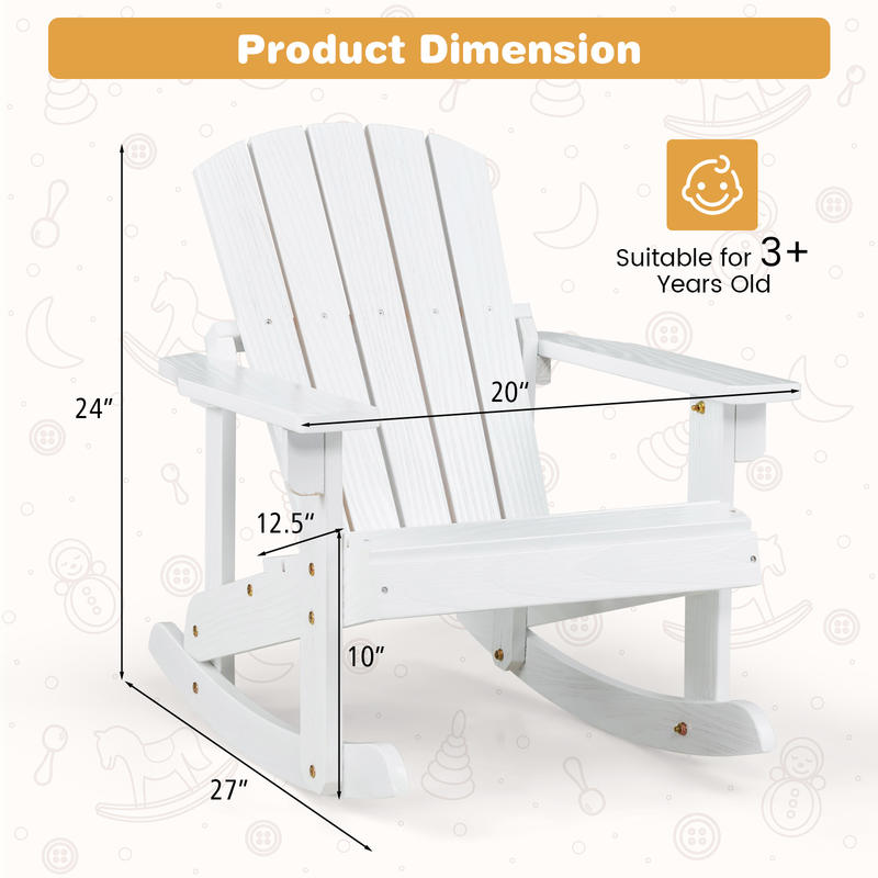 Outdoor Wooden Kid Adirondack  - đánh giá và giá Kids Outdoor Adirondack Chair