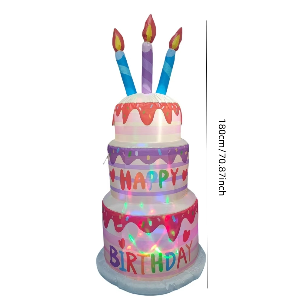 1.8M Inflatable Birthday Cake  - đánh giá và giá Kids Outdoor Decor