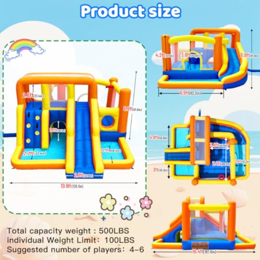 Outdoor bounce house water sli - đánh giá và giá Kids Outdoor Zone