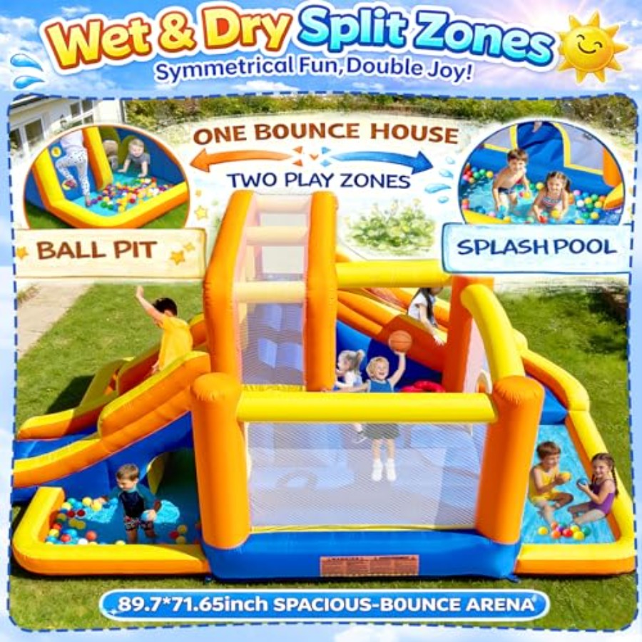 Outdoor bounce house water sli - đánh giá và giá Kids Outdoor Zone